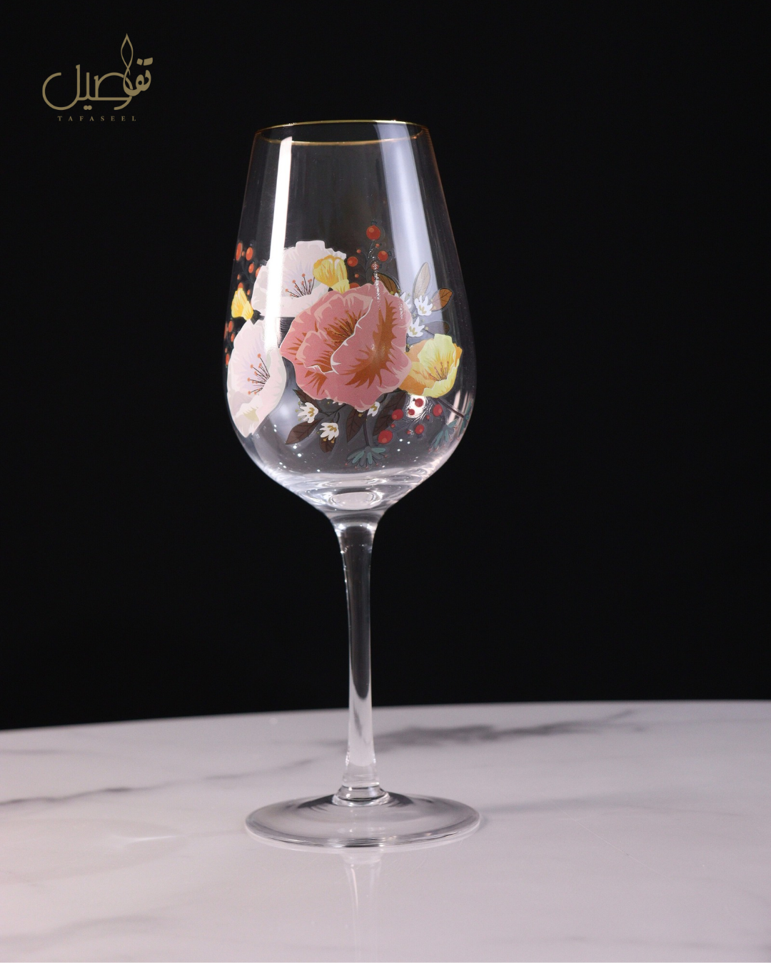 Set de 12 verres motif fleur 12 PCS