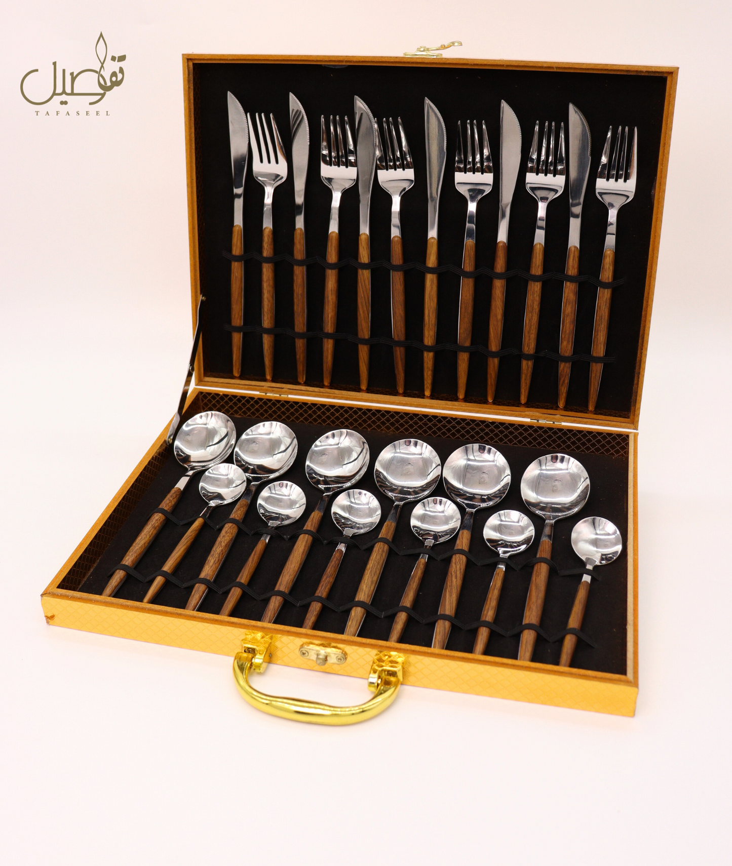 🍴Ménagère 24 pièces manche en bois🍴