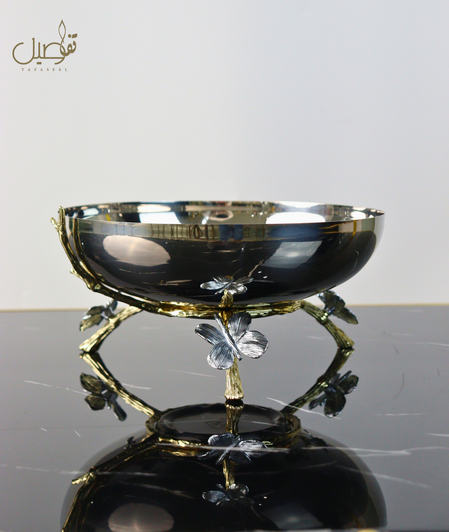 Bol papillon en acier inoxydable