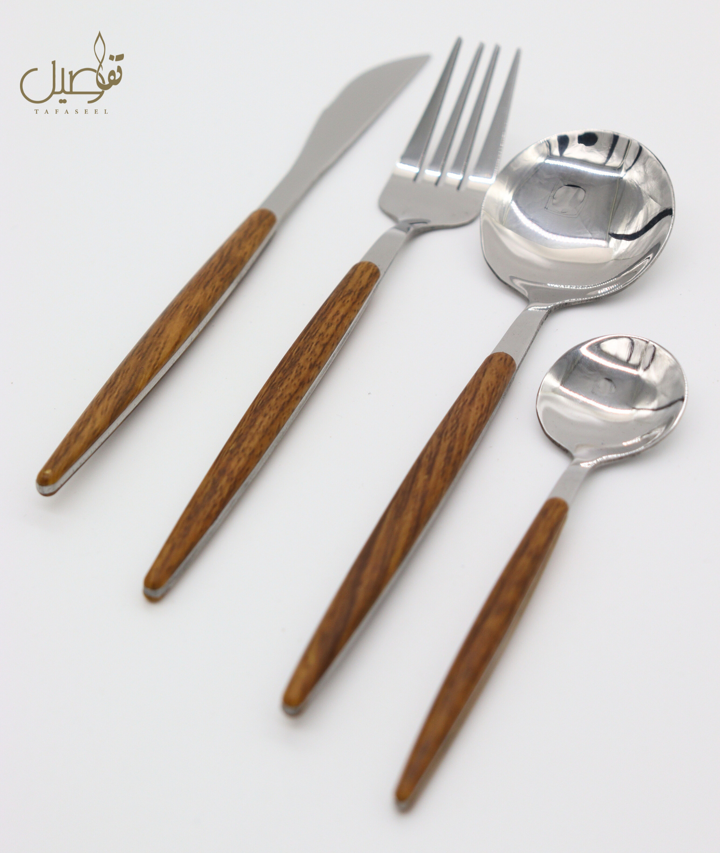 🍴Ménagère 24 pièces manche en bois🍴