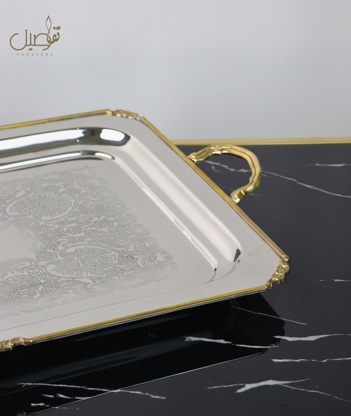 plateau de service en acier inoxydable