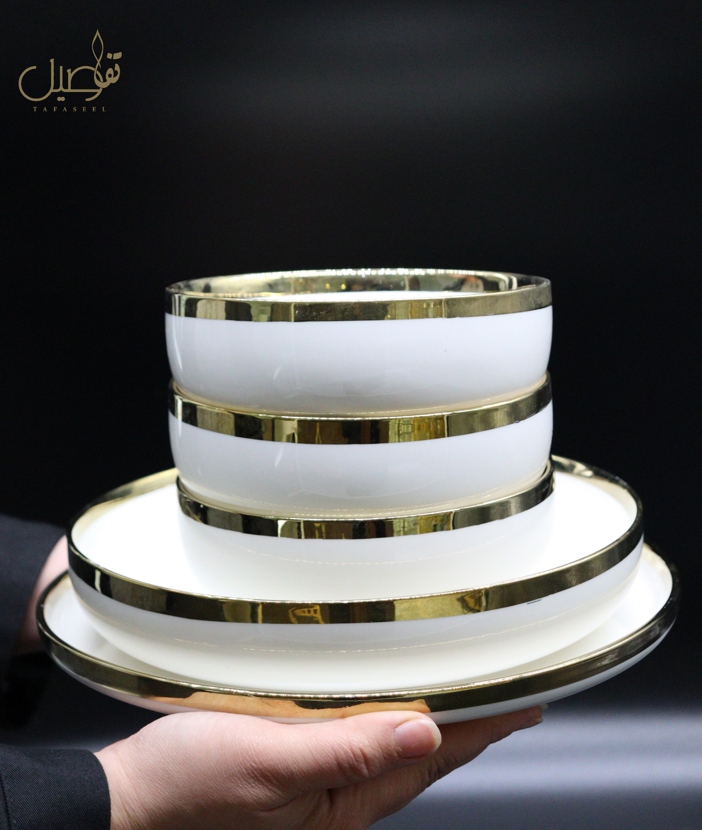 VAISSELLE PORCELAINE BLANC DORE