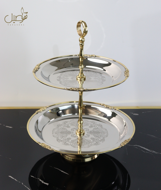 Présentoir à gâteaux à 2 étage